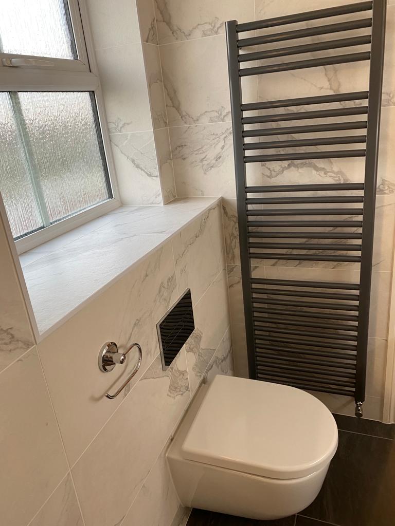 Vogue Focus towel rail and Laufen Wall Hung WC